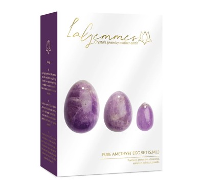 Kulki gejszy - La Gemmes Yoni Egg Set Pure Amethyst